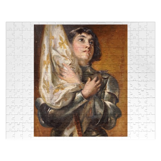 St. Joan of Arc Portrait Painting Catholic Gifts f Jigsaw Puzzles