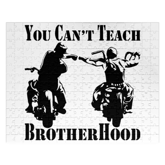 You Can’t Teach Brotherhood Biker ©WhiteTigerLLC. Jigsaw Puzzles