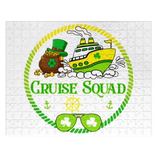 Family Cruise Squad 2023 St Patricks Cruise Jigsaw Puzzles