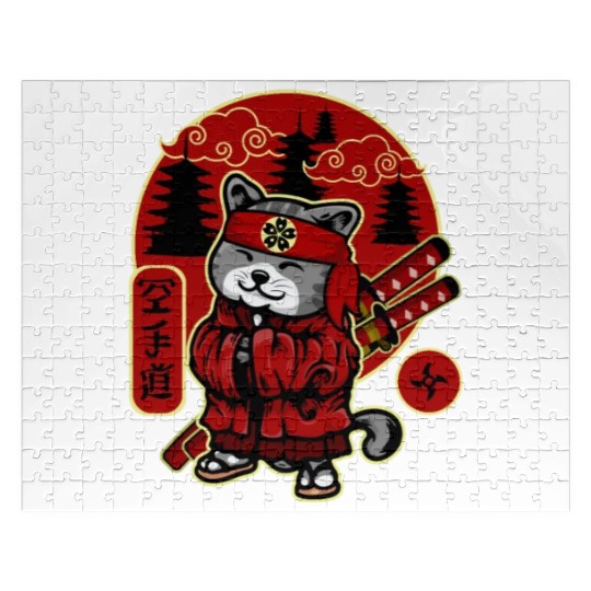 Samurai Cat Jigsaw Puzzles