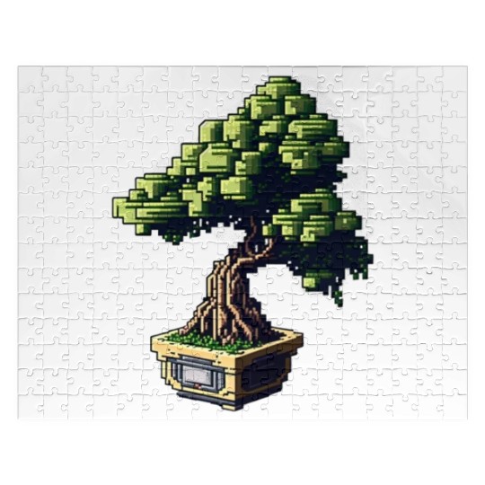 8 Bit Bonsai Tree Jigsaw Puzzles