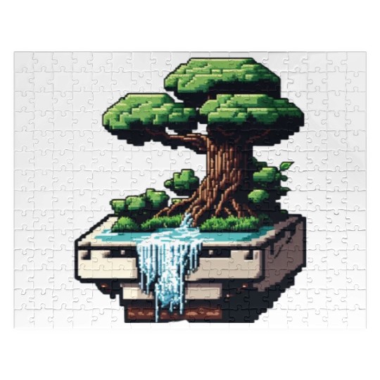 8 Bit Bonsai Tree Jigsaw Puzzles