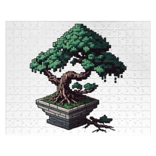 8 Bit Bonsai Tree Jigsaw Puzzles