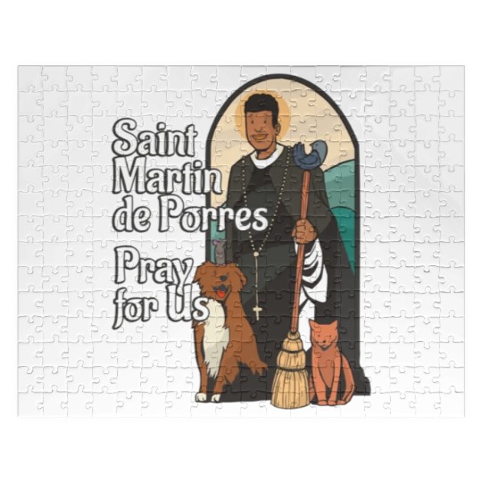 St Martin de Porres African American Black Saints Jigsaw Puzzles