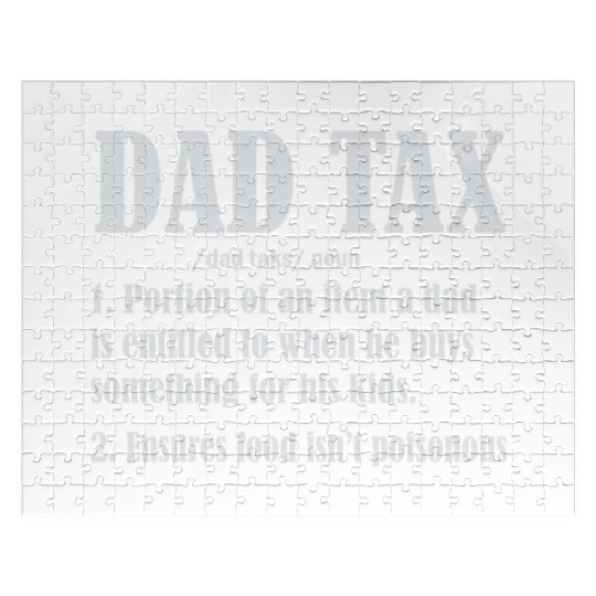 Vintage Dad Tax Definition Men Funny Father's Day Jigsaw Puzzles