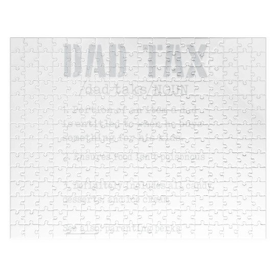 Vintage Dad Tax Definition Men Funny Father's Day Jigsaw Puzzles