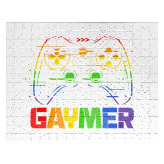 Gaymer LGBT Rainbow Flag Jigsaw Puzzles