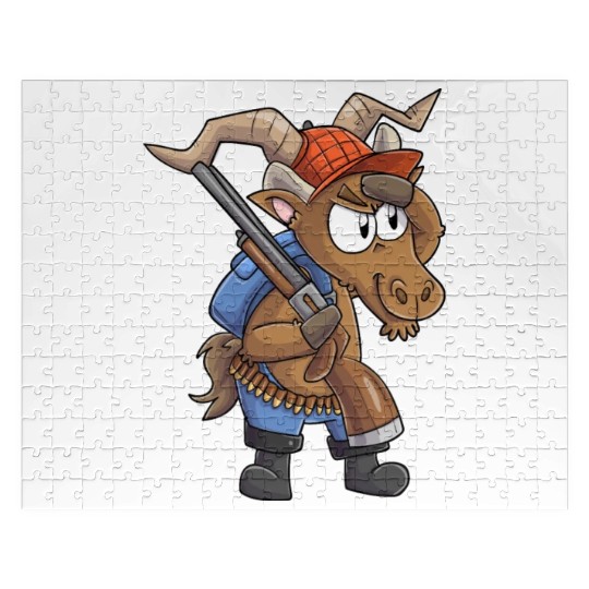Capricorn hunter / Capricorn with hunting rifle Jigsaw Puzzles