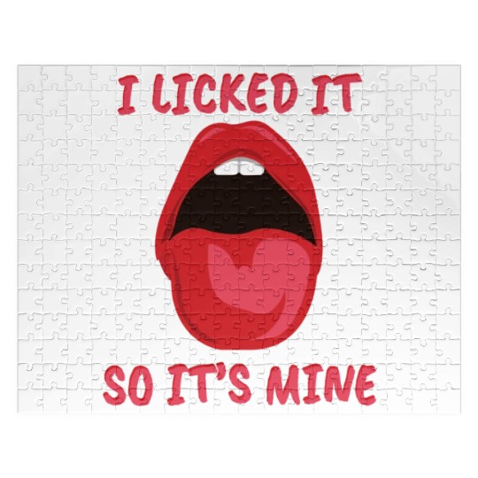 I Licked It So It's Mine Funny Lesbian Pride Month Jigsaw Puzzles