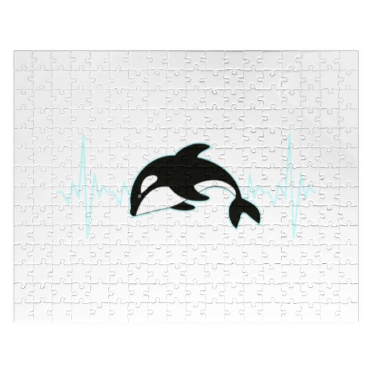 Orca Whale Heartbeat Jigsaw Puzzles