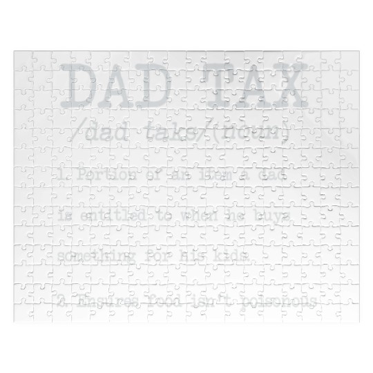 Vintage Dad Tax Definition Men Funny Father's Day Jigsaw Puzzles