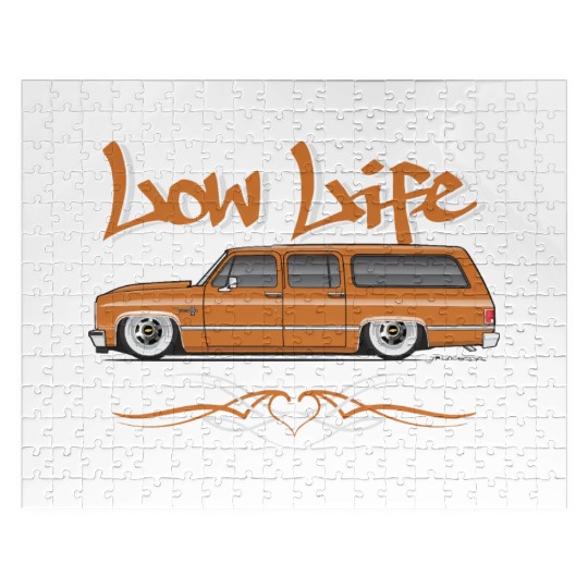 low life Burnt Orange Jigsaw Puzzles