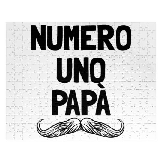 Numero Uno Papa Italian Dad Father's Number 1 Dad Jigsaw Puzzles