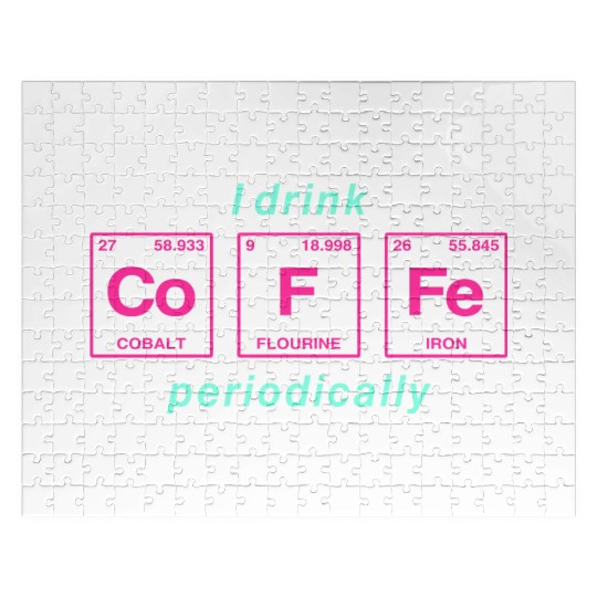 COFFEE - with elements of the periodic table Jigsaw Puzzles