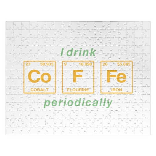 COFFEE - with elements of the periodic table Jigsaw Puzzles