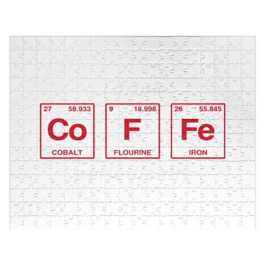 COFFEE - with elements of the periodic table Jigsaw Puzzles
