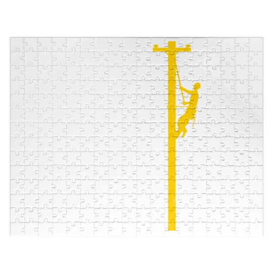 Lineman US Flag Lineworker Patriotic Jigsaw Puzzles