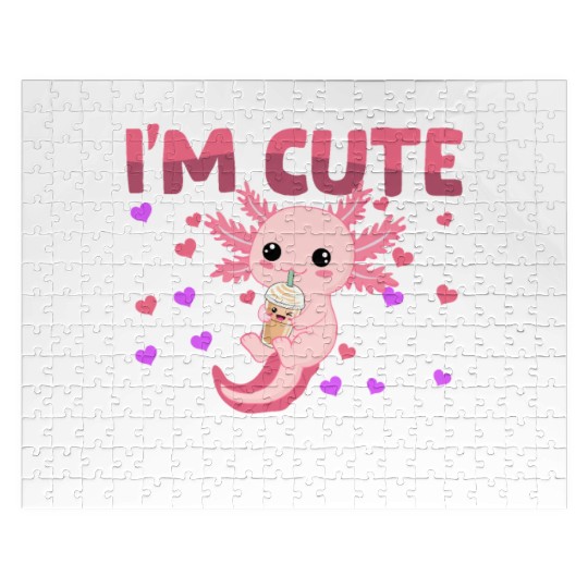 Axolotl Heart Valentine's Day Animal For Womens Jigsaw Puzzles