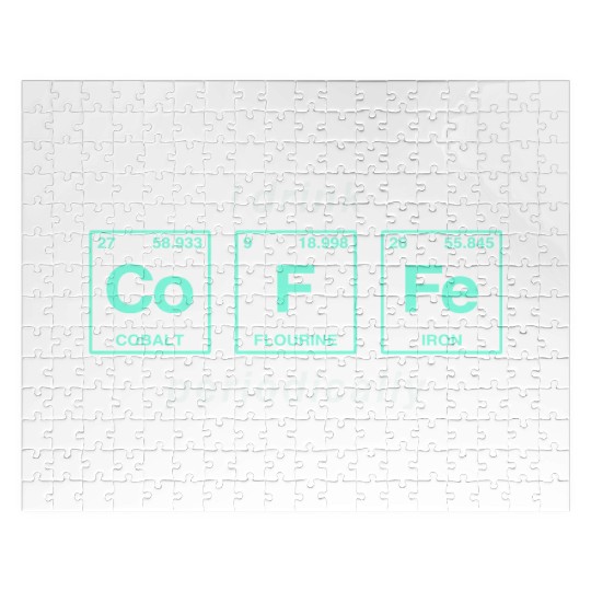 COFFEE - with elements of the periodic table Jigsaw Puzzles
