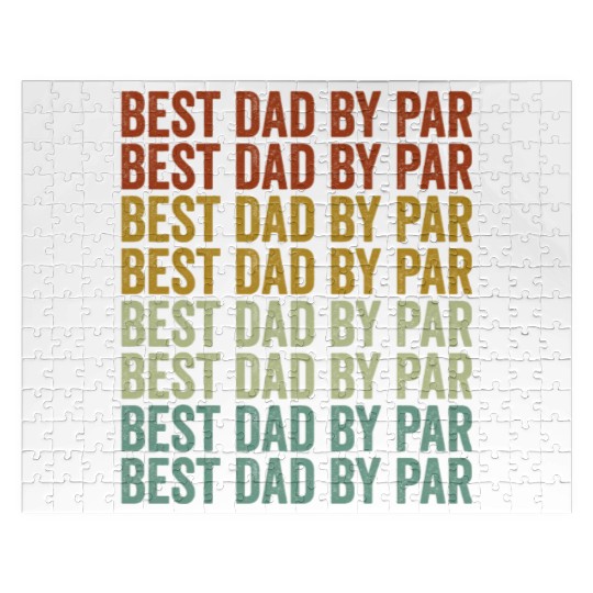 Best Dad By Par Golf Player Golfer Dad Fathers Day Jigsaw Puzzles