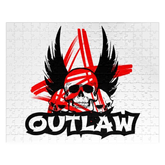 Skull - Bad Ass - Outlaw Jigsaw Puzzles