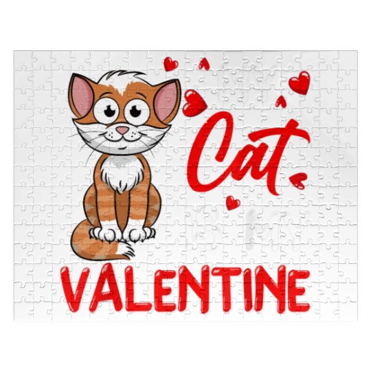 My Cat Is My Valentine Funny Cat Dad Cat Mom Jigsaw Puzzles