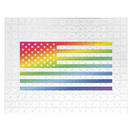 Stars And Stripes / Rainbow Flag (America) Jigsaw Puzzles