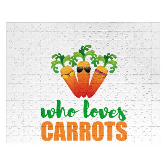 Just A Girl Who Loves Carrots Funny Vegetable Love Jigsaw Puzzles