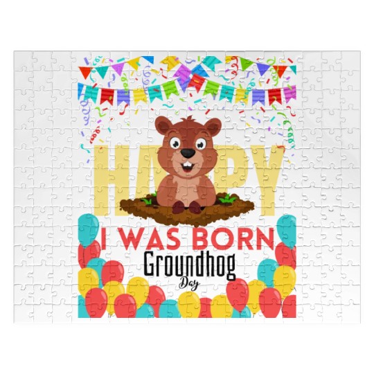 I Was Born On Groundhog Day, Born In Groundhog Jigsaw Puzzles