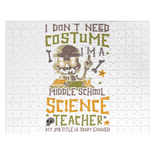 Middle School Science Teacher - Halloween Costume Jigsaw Puzzles