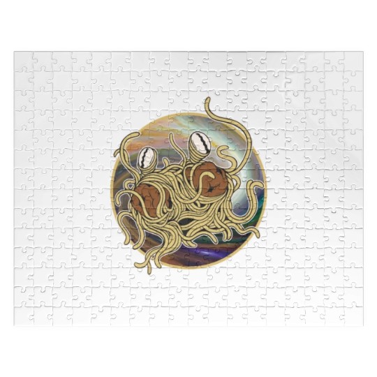 Atheist Atheism Flying Spaghetti Pastafarianism Jigsaw Puzzles