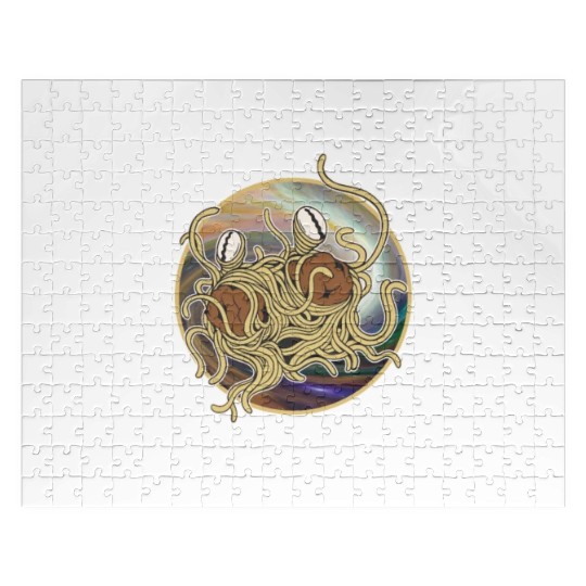 Atheist Atheism Flying Spaghetti Pastafarianism Jigsaw Puzzles