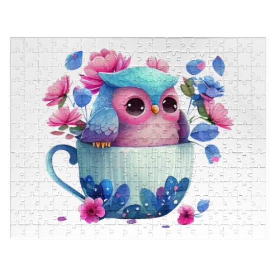 Owl Animal Cute Wild Bird Zoo Forest Nature Child Jigsaw Puzzles