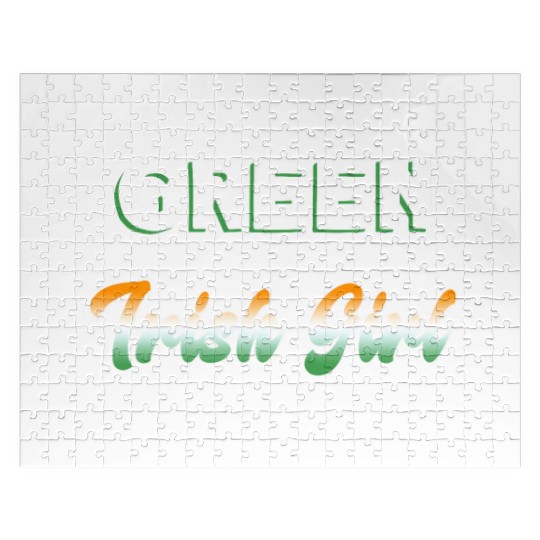 Green Blooded Irish Girl - St Patricks Day Irish Jigsaw Puzzles
