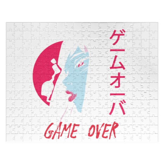 Anime Manga Girl - Game over Jigsaw Puzzles