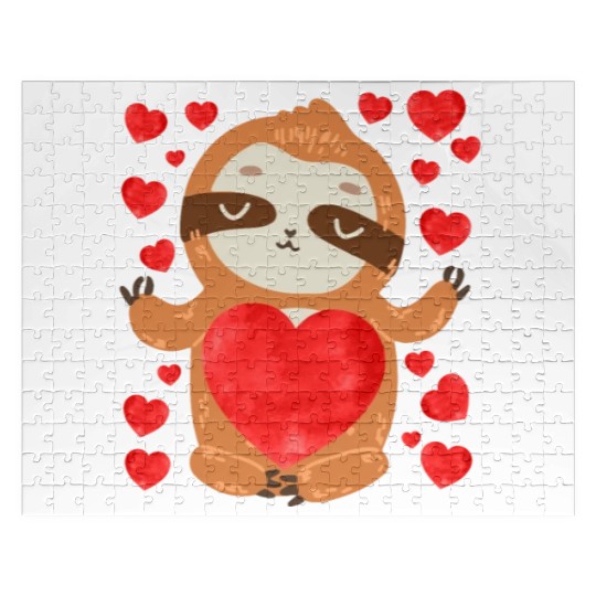Couple love you my sloth Valentine's Day Jigsaw Puzzles
