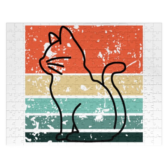 Cat Retro Streetwear Jigsaw Puzzles