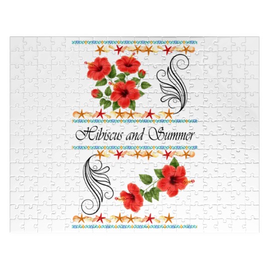 Hibiscus and Summer - Vintage Jigsaw Puzzles
