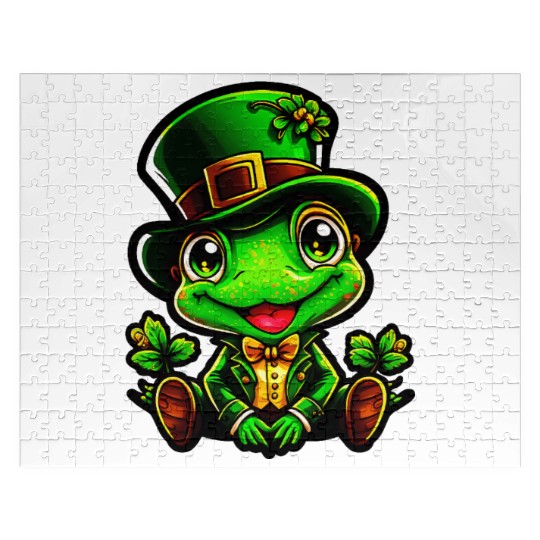 Frog Spells On St. Patrick's Day Jigsaw Puzzles