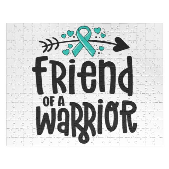 Friend Of A Warrior Support Team Ovarian Cancer Jigsaw Puzzles