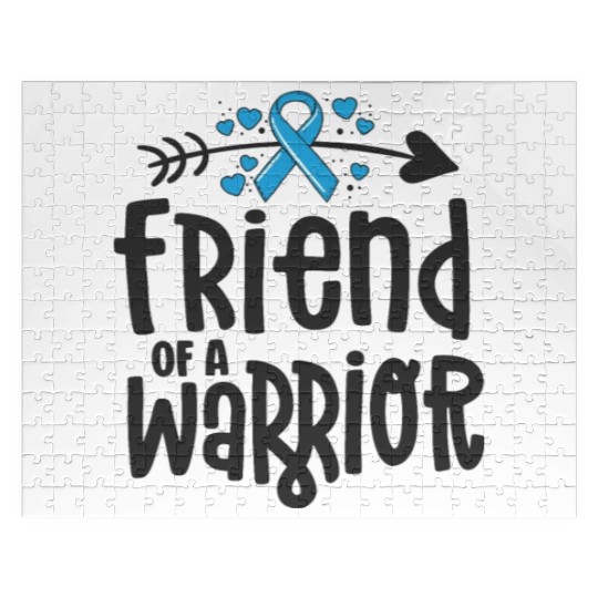 Friend Of A Warrior Support Team Prostate Cancer Jigsaw Puzzles