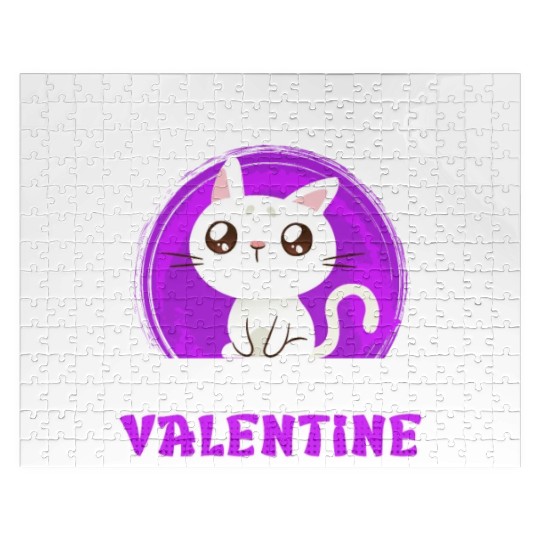 Cat love My cat is my valentine Valentine's Day Jigsaw Puzzles