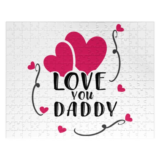 Love you Daddy Typography Jigsaw Puzzles