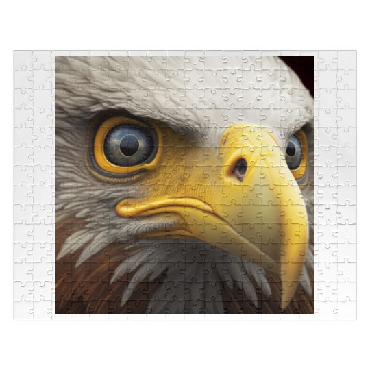 bald eagle eyes hyper realistic hyper details Jigsaw Puzzles