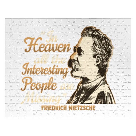 Nietzsche Quote Design for a Philosophy Student Jigsaw Puzzles