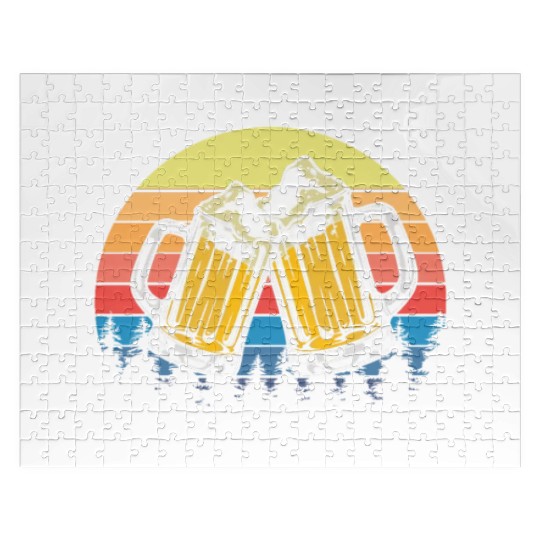 Novelty Vintage Cheers And Beer To My 50 Years Jigsaw Puzzles