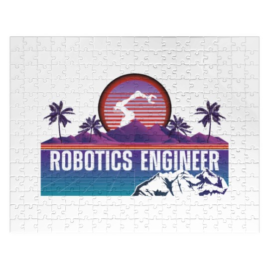 Robot Robotics Engineer Retro Jigsaw Puzzles
