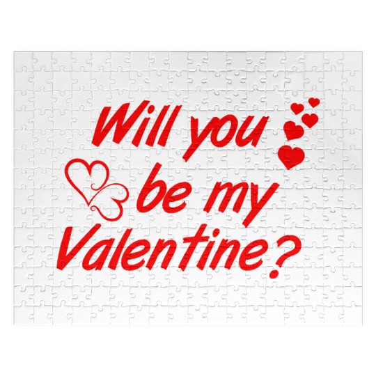Will you be my Valentine Vector Jigsaw Puzzles Design