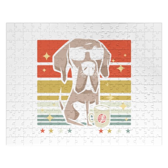 Great Dane Dog Coffee Sunglasses Jigsaw Puzzles