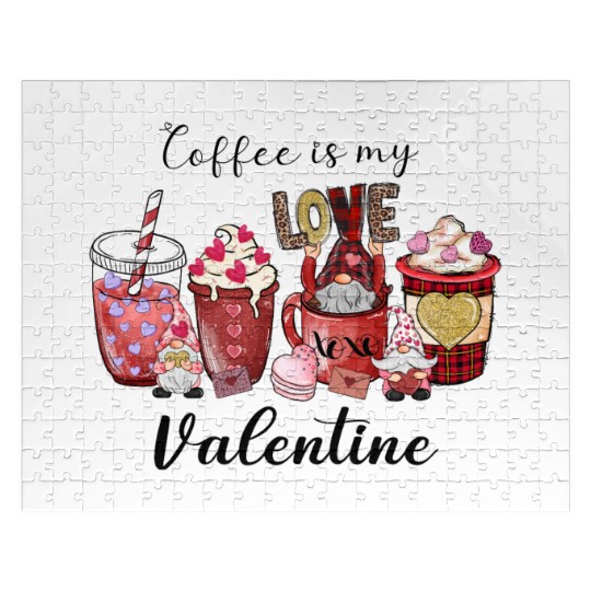 Coffee is my love Valentine day Jigsaw Puzzles